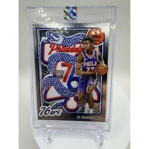 Art Card VJ Edgecombe Rookie With 76ers Patch Made By Mayflower Custom Cards